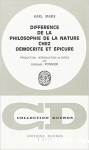 Diff&eacute;rence de la philosophie de la nature chez D&eacute;mocrite et &Eacute;picure